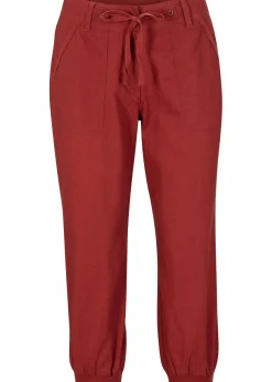 3/4 Hose aus Baumwoll-Leinen-Mix