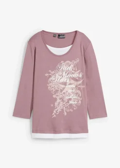 2 in 1 Baumwoll-Shirt, 3/4-Arm