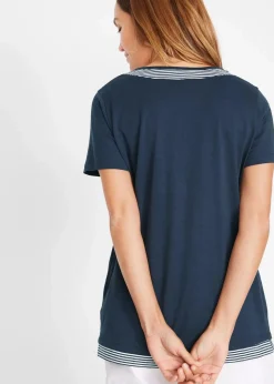 2 in 1 Shirt aus Bio-Baumwolle, kurzarm