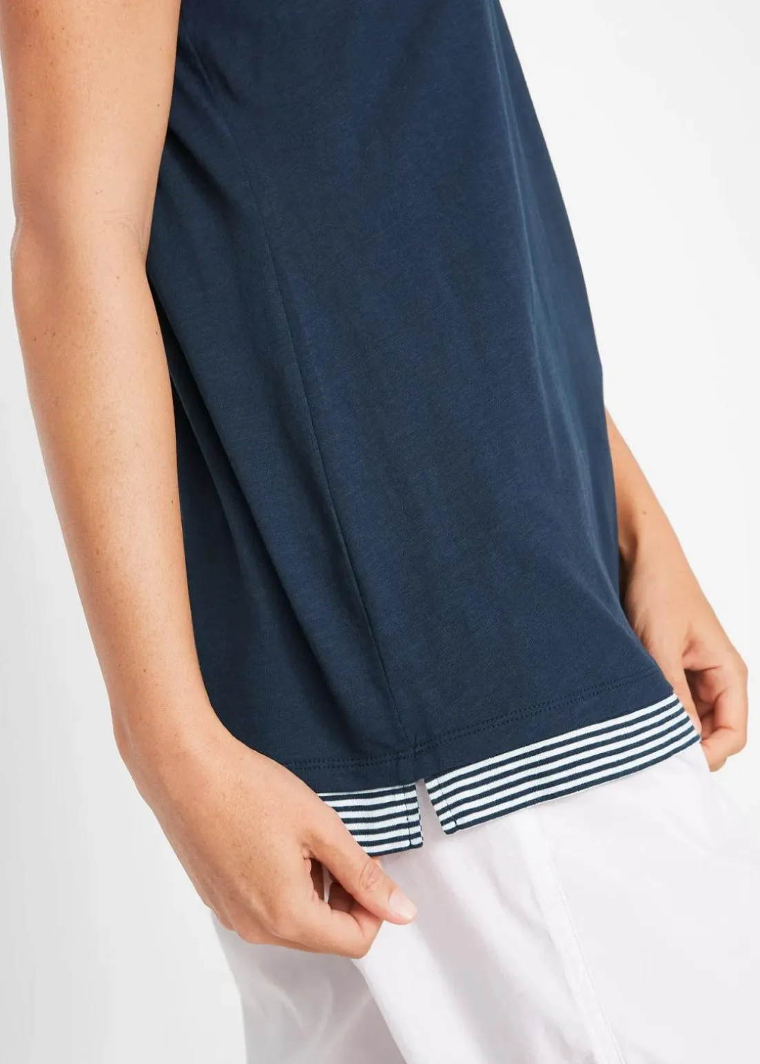 2 in 1 Shirt aus Bio-Baumwolle, kurzarm