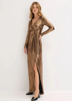 Abendkleid aus feinem Jersey mit Glanz