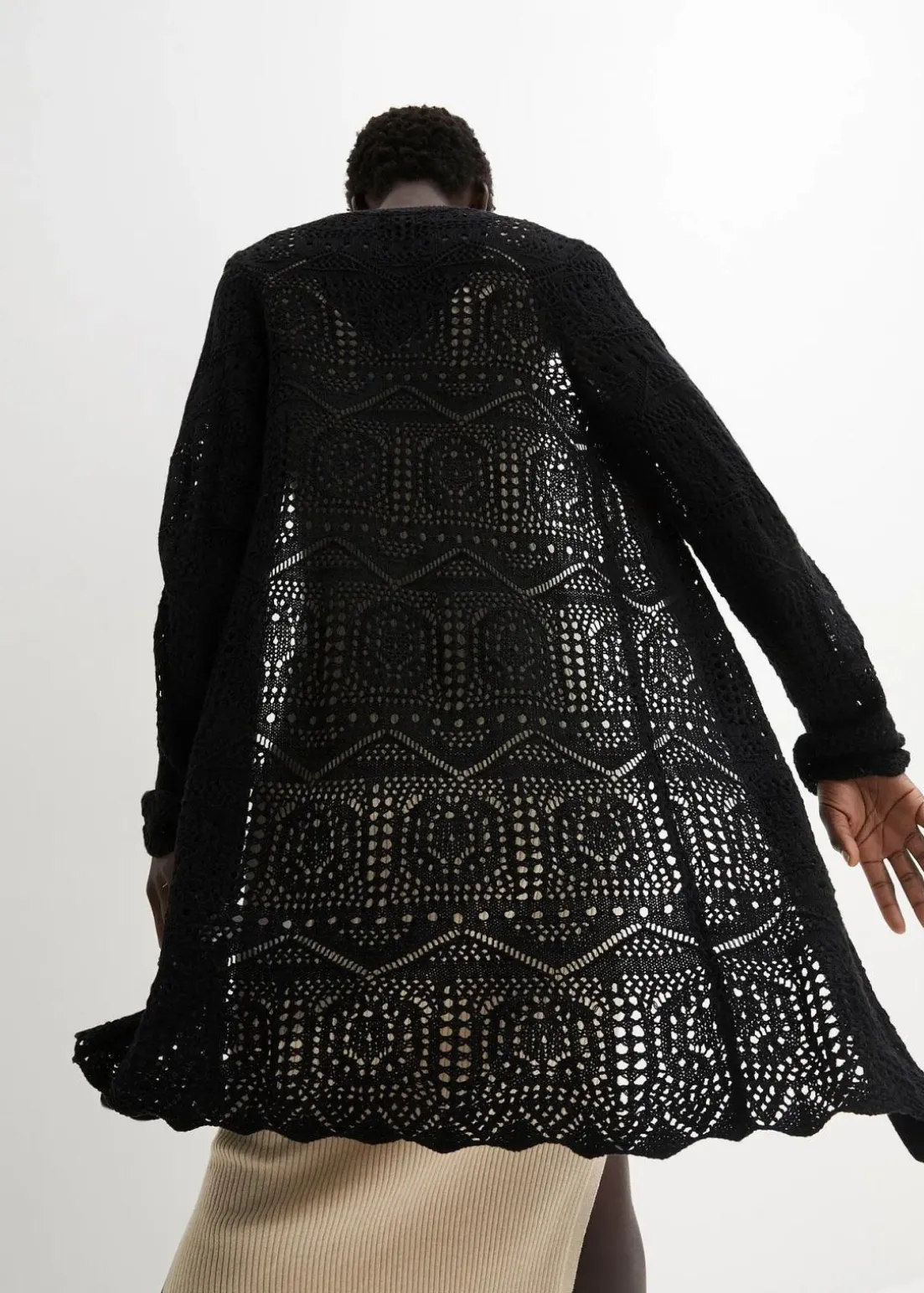 Ajour Longstrickjacke