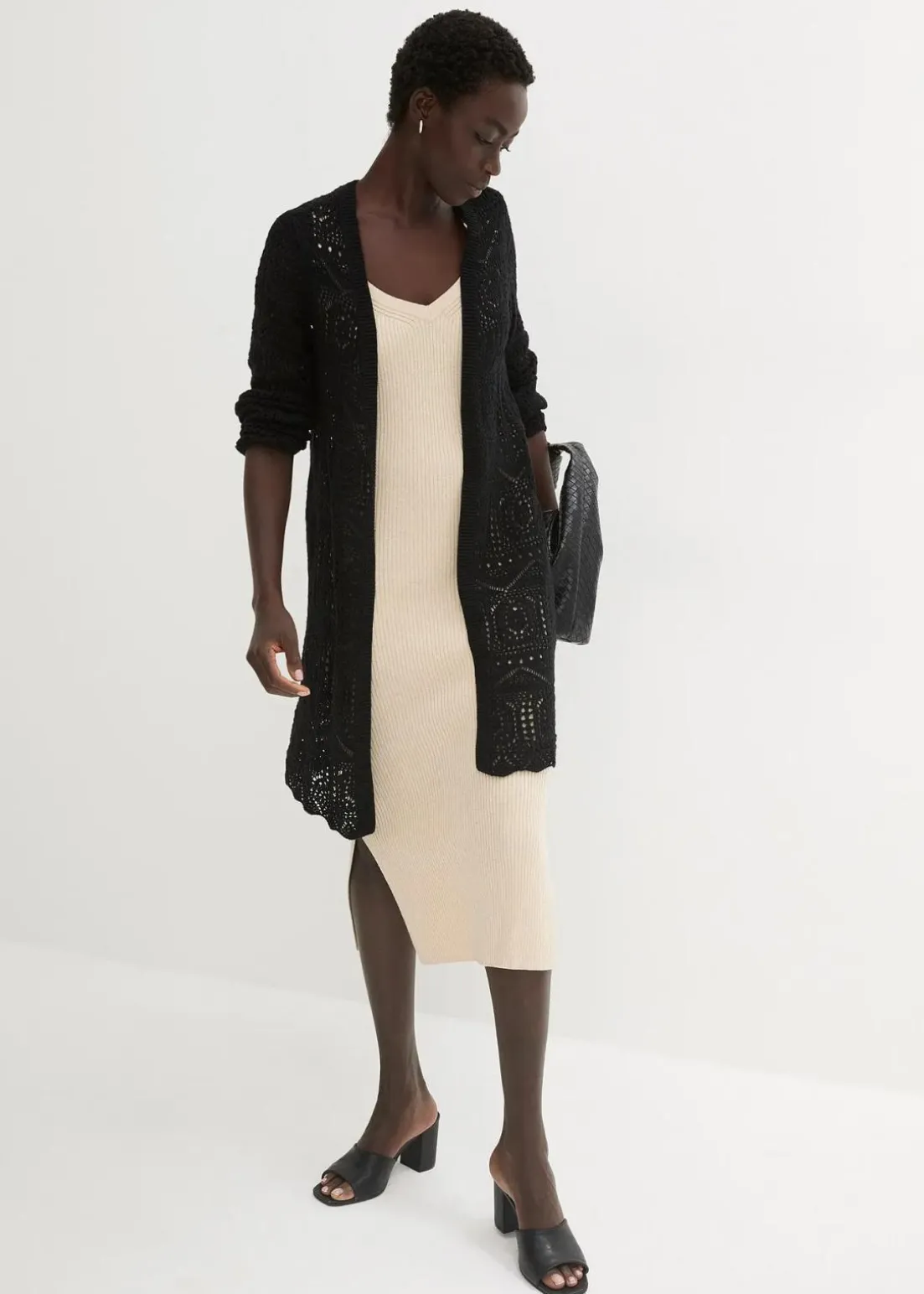 Ajour Longstrickjacke