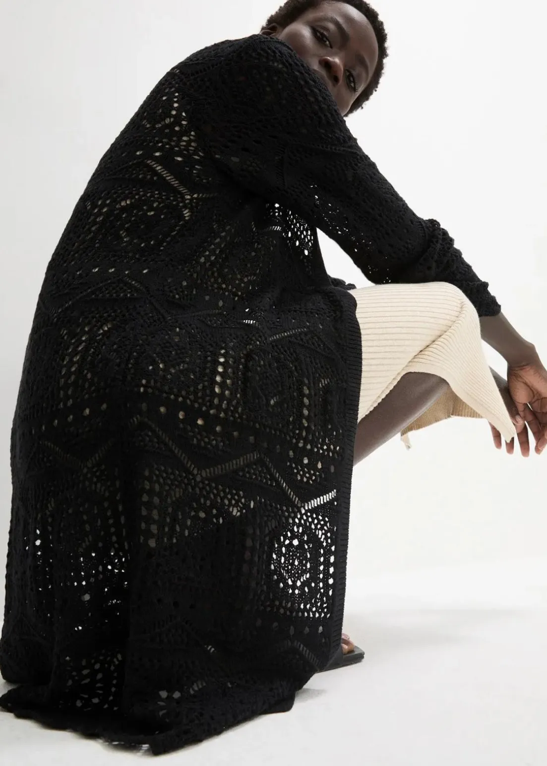 Ajour Longstrickjacke