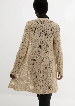 Ajour Longstrickjacke