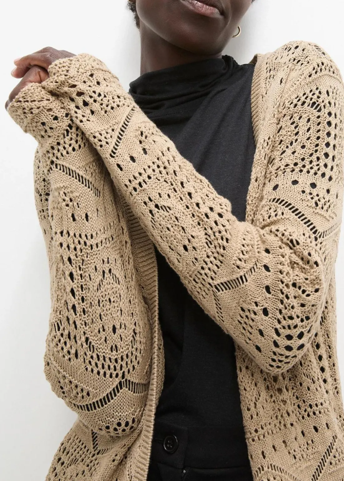 Ajour Longstrickjacke