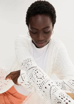 Ajour Longstrickjacke