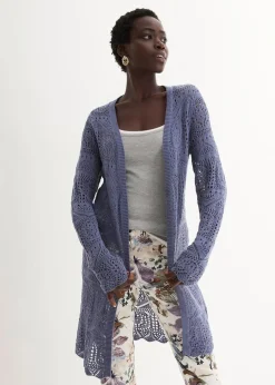 Ajour Longstrickjacke