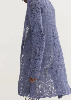 Ajour Longstrickjacke