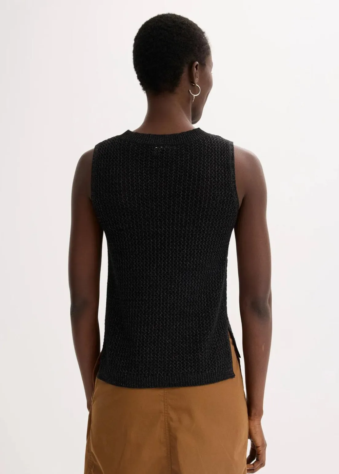 Ajour Stricktop mit metallisierenden Fasern