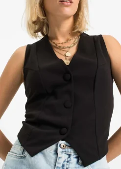 Anzugweste aus fester Interlock-Qualität