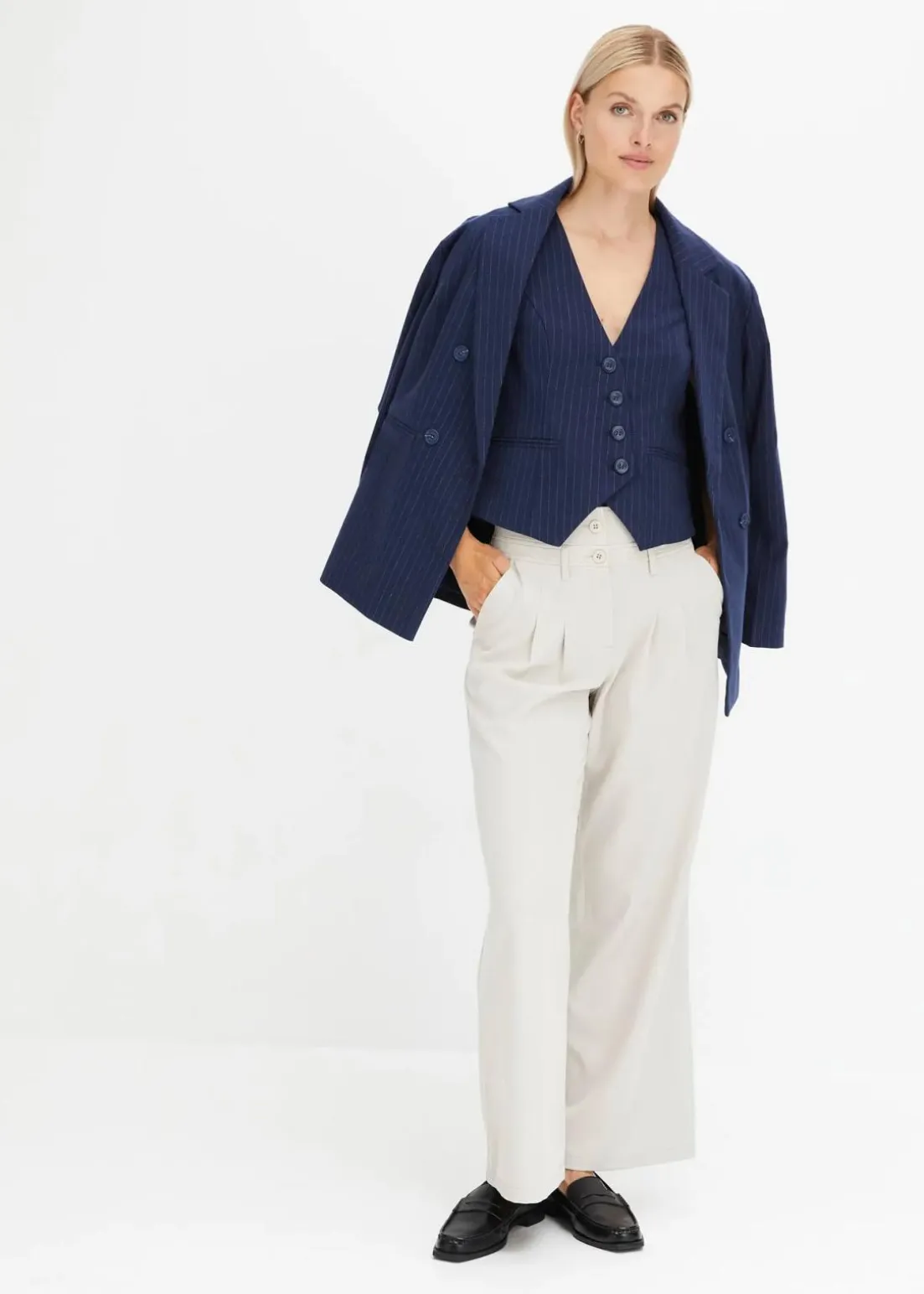 Anzugweste aus Viskose-Mix