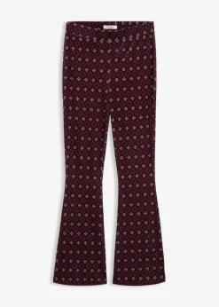 Ausgestellte Leggings aus softem Samt