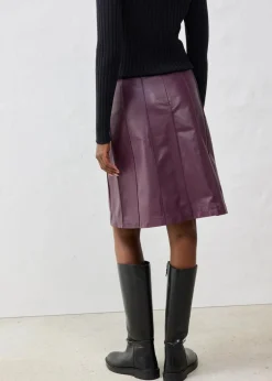 Ausgestellter Lederrock aus Lammnappa