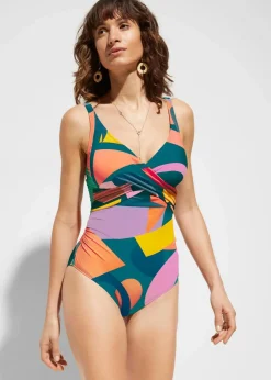 Badeanzug in Wickel-Optik