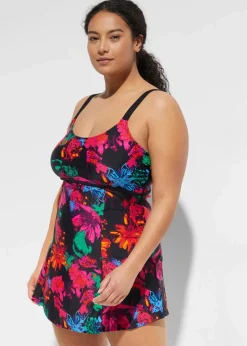 Badekleid mit Rundhalsausschnitt