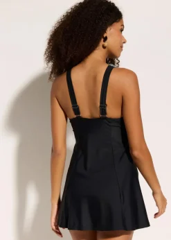 Badekleid mit Wickel-Optik