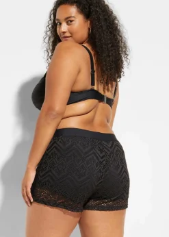 Badeshorts mit Spitze