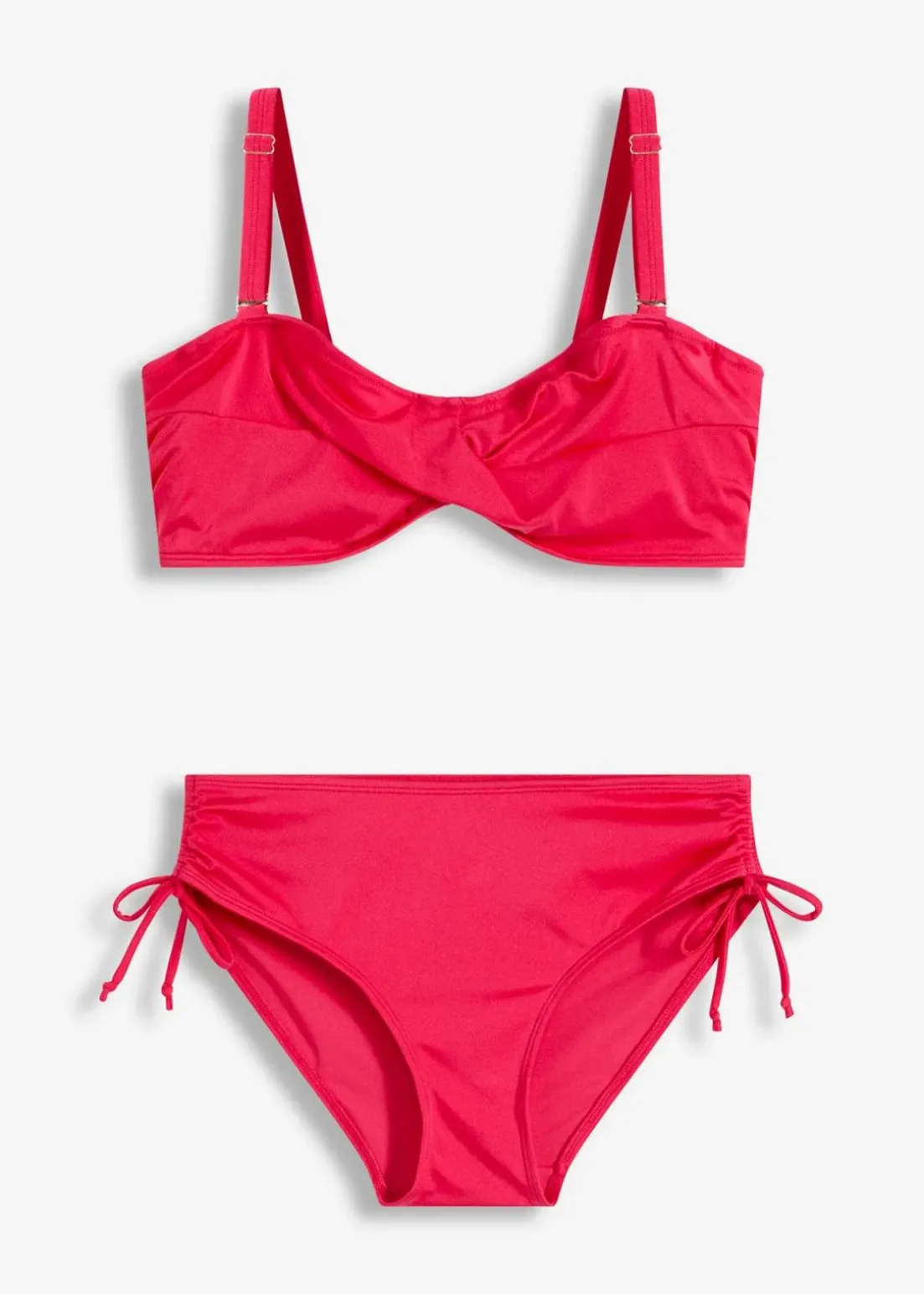 Balconette-Bikini aus glänzendem Material (2-tlg.Set)