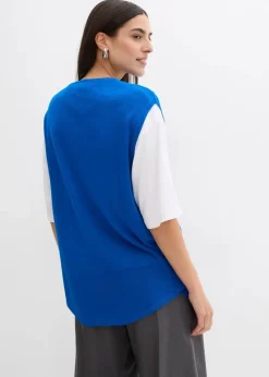 Ballonförmiges Stricktop aus feiner Viskose