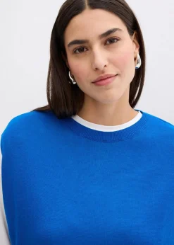 Ballonförmiges Stricktop aus feiner Viskose