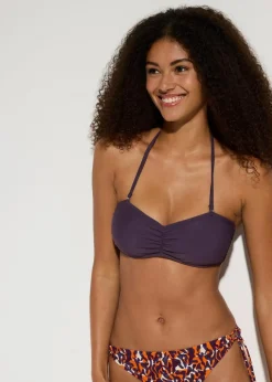 Bandeau-Bikinioberteil mit abnehmbaren Trägern