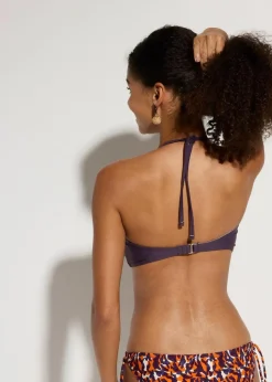 Bandeau-Bikinioberteil mit abnehmbaren Trägern