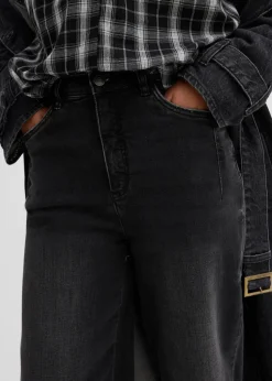 Barrel-Jeans, High Waist, Bio-Baumwolle