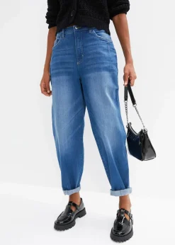 Barrel-Jeans, High Waist, Bio-Baumwolle