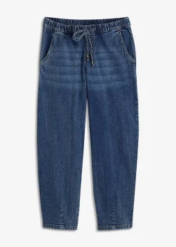 Barrel-Jeans, Mid Waist, Bequembund