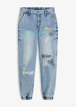 Barrel-Jeans, Mid Waist, Bequembund