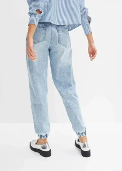 Barrel-Jeans, Mid Waist, Bequembund