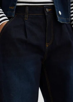 Barrel-Jeans, Mid Waist, Stretch