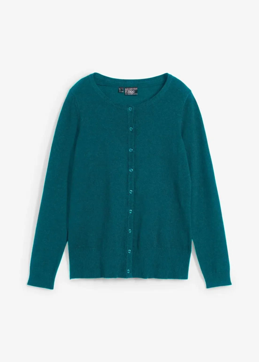 Basic Feinstrickjacke mit recycelter Baumwolle