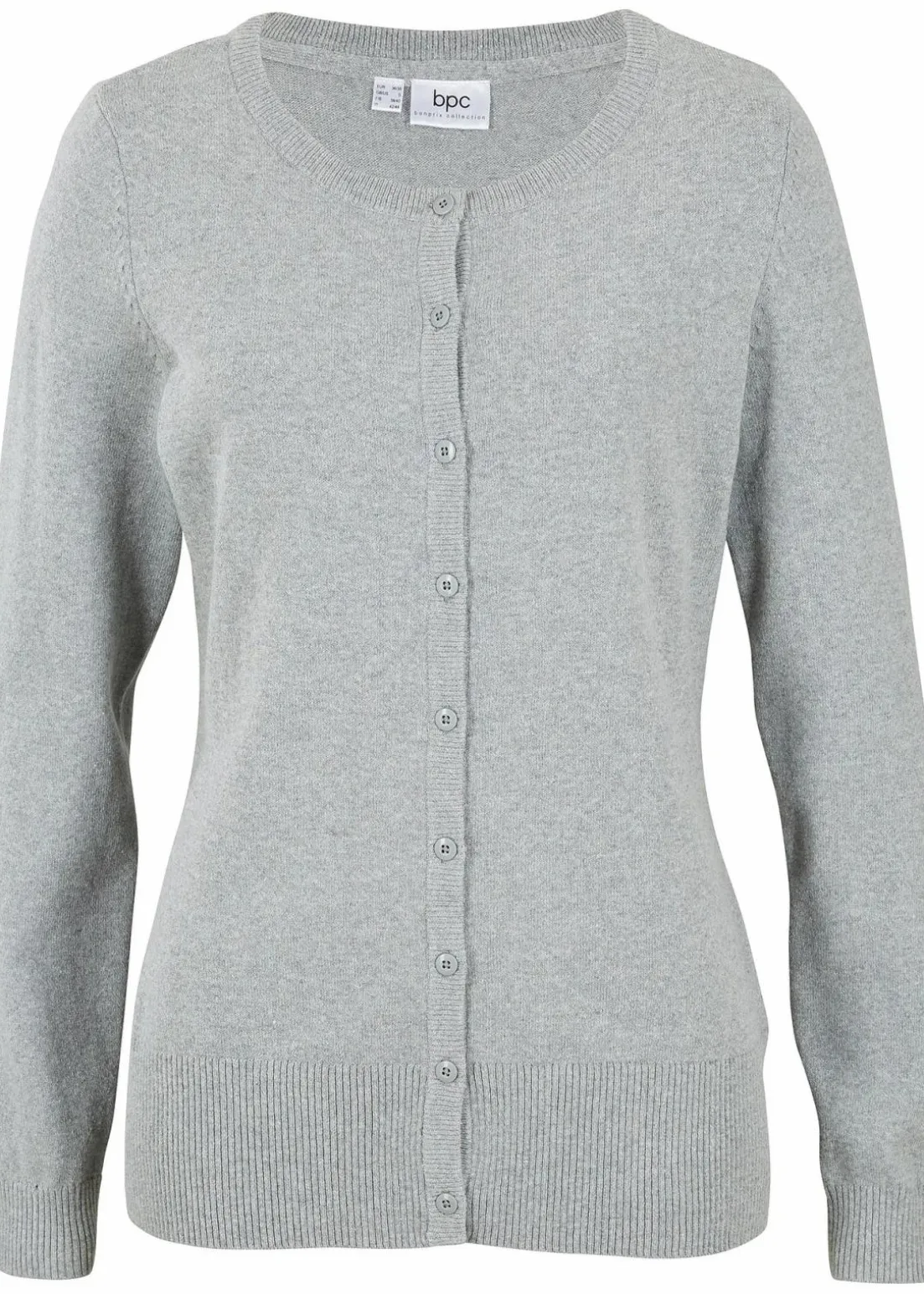 Basic Feinstrickjacke mit recycelter Baumwolle