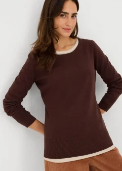 Basic Pullover mit recycelter Baumwolle