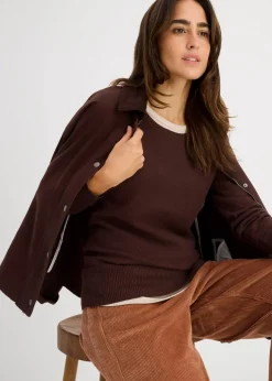 Basic Pullover mit recycelter Baumwolle