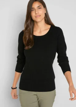 Basic Pullover mit recycelter Baumwolle