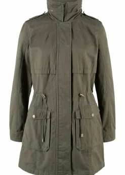 Baumwoll Parka mit Jerseyfutter