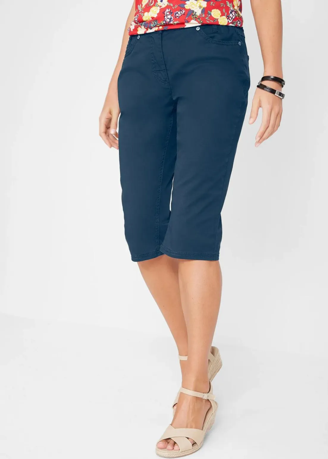 Baumwoll-Bermuda mit Bequembund