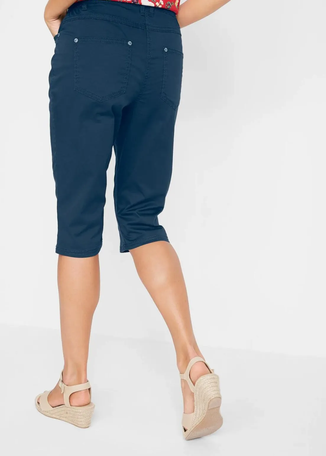 Baumwoll-Bermuda mit Bequembund