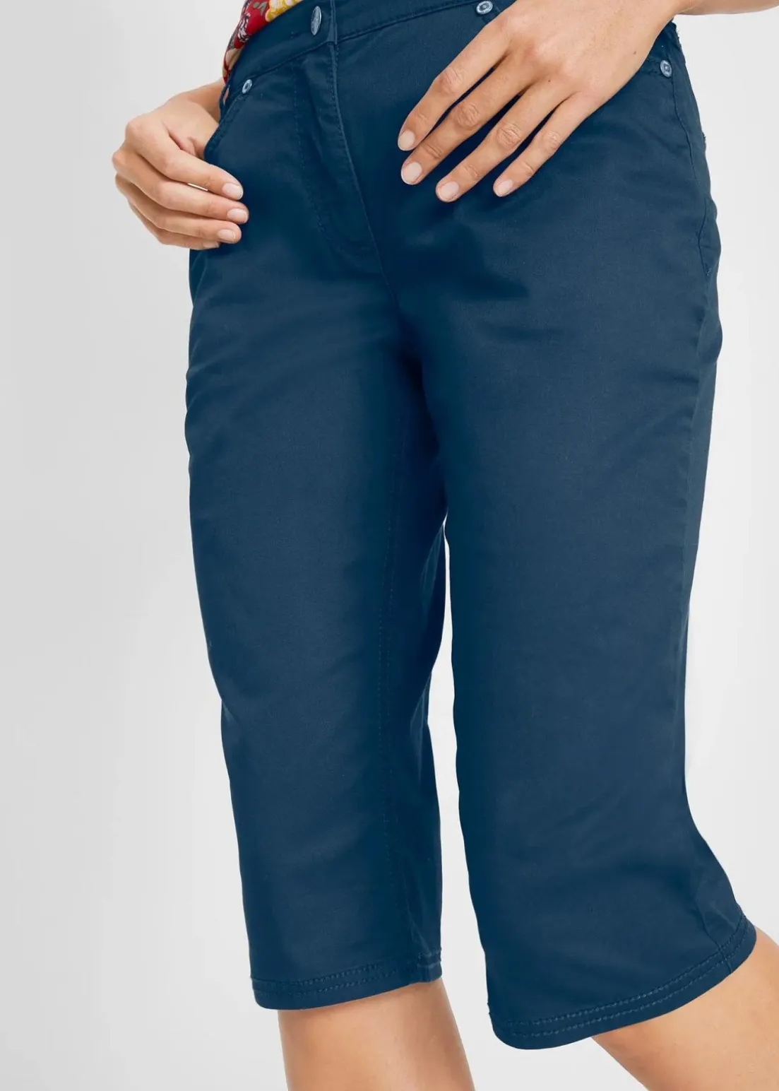 Baumwoll-Bermuda mit Bequembund