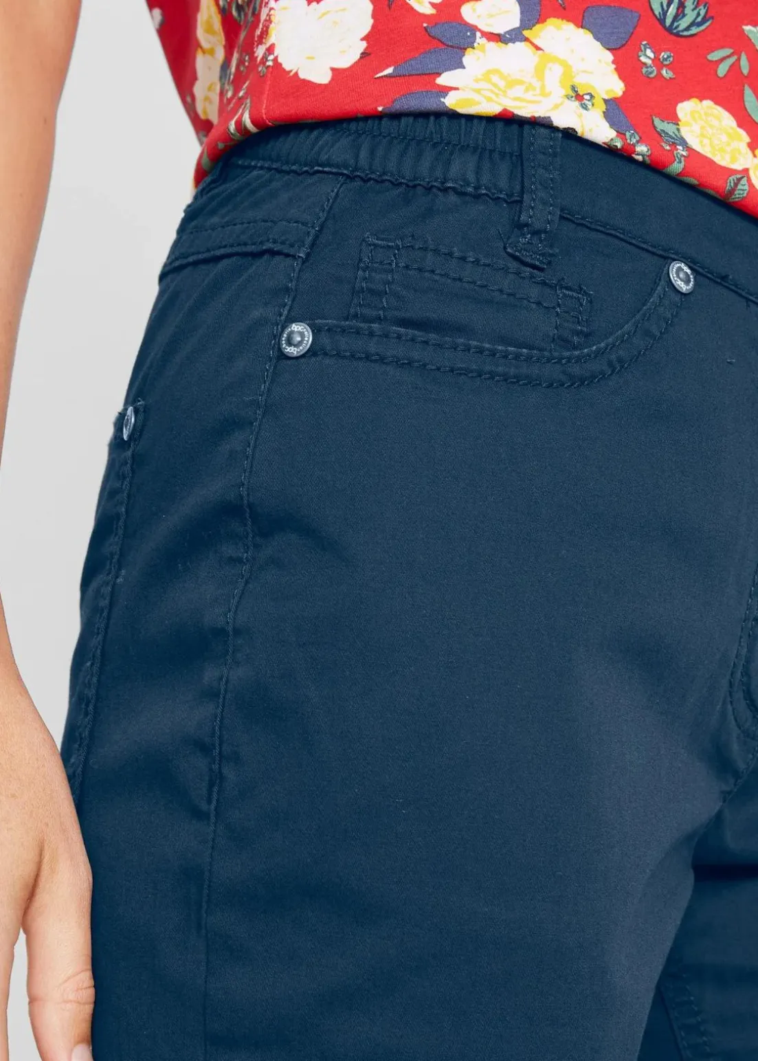 Baumwoll-Bermuda mit Bequembund