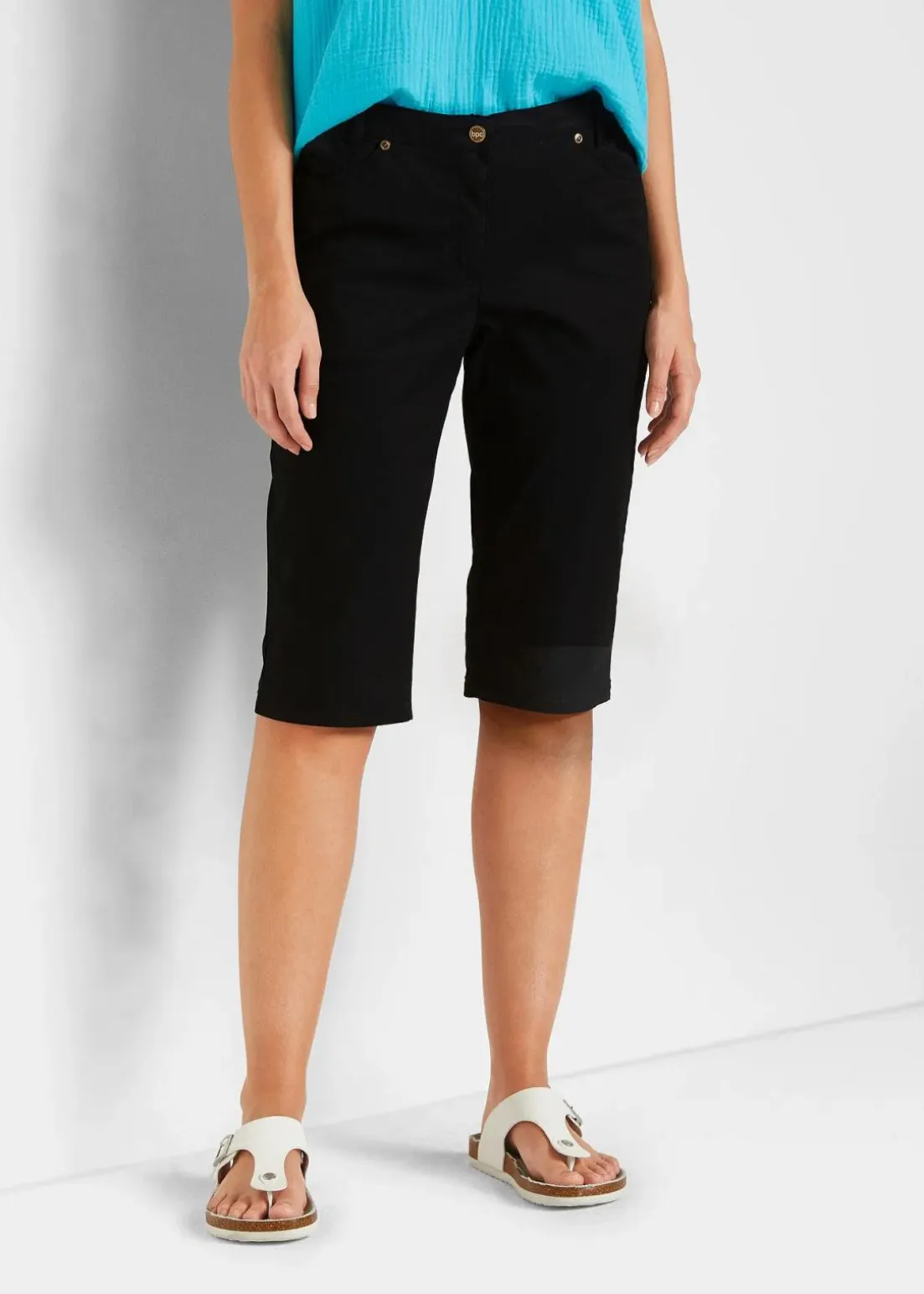 Baumwoll-Bermuda mit Bequembund