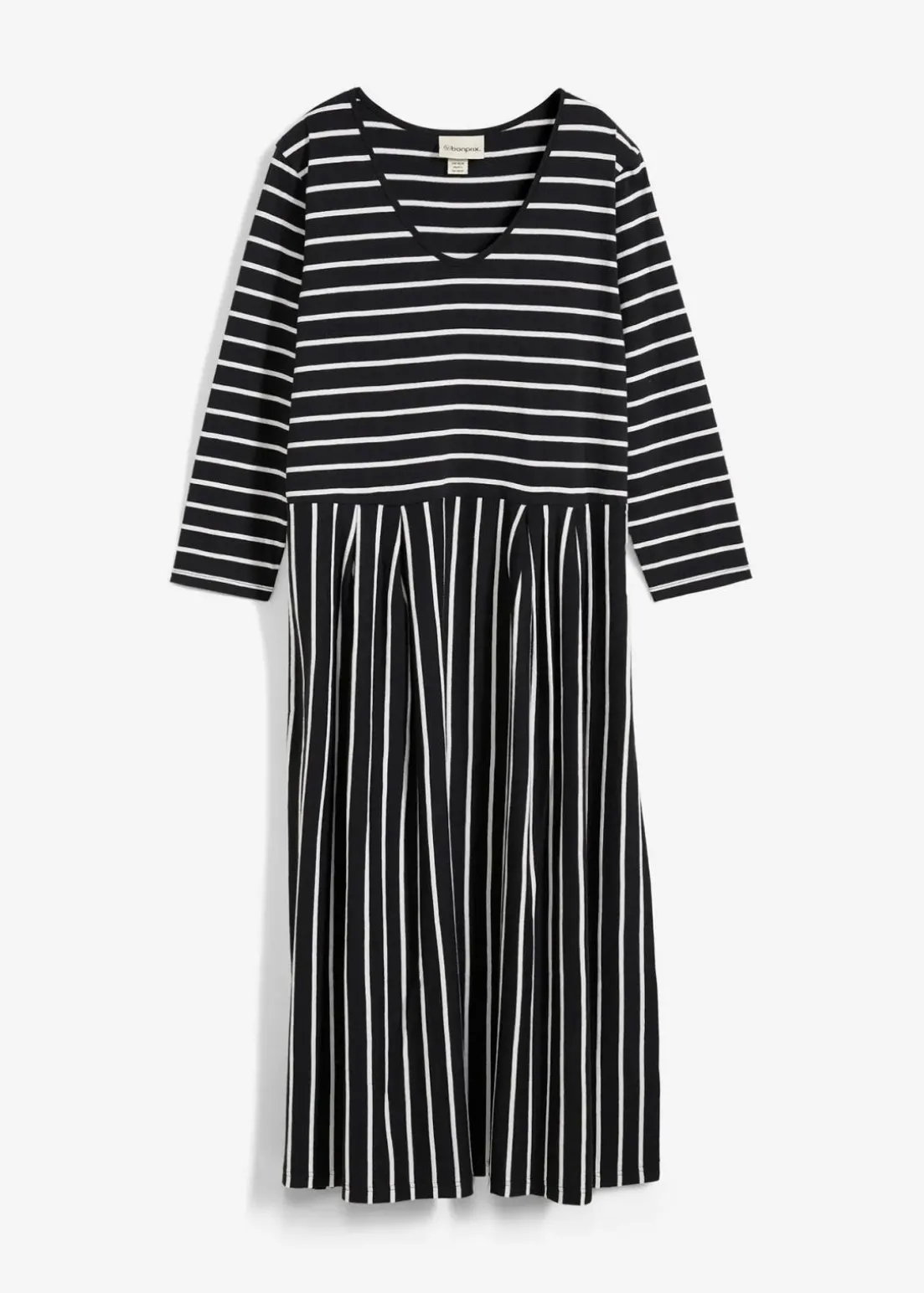 Baumwoll-Jerseykleid, Midilänge