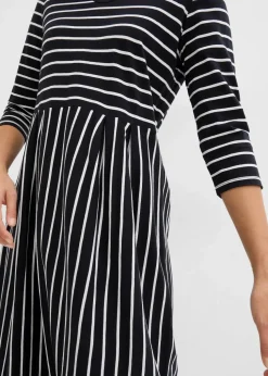 Baumwoll-Jerseykleid, Midilänge