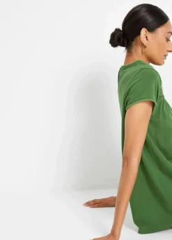 Baumwoll-Shirt mit Spitze