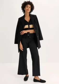 Baumwollstrickjacke mit Streifen