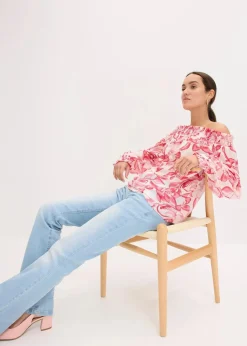 bedruckte Carmenbluse