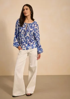 bedruckte Tunikabluse